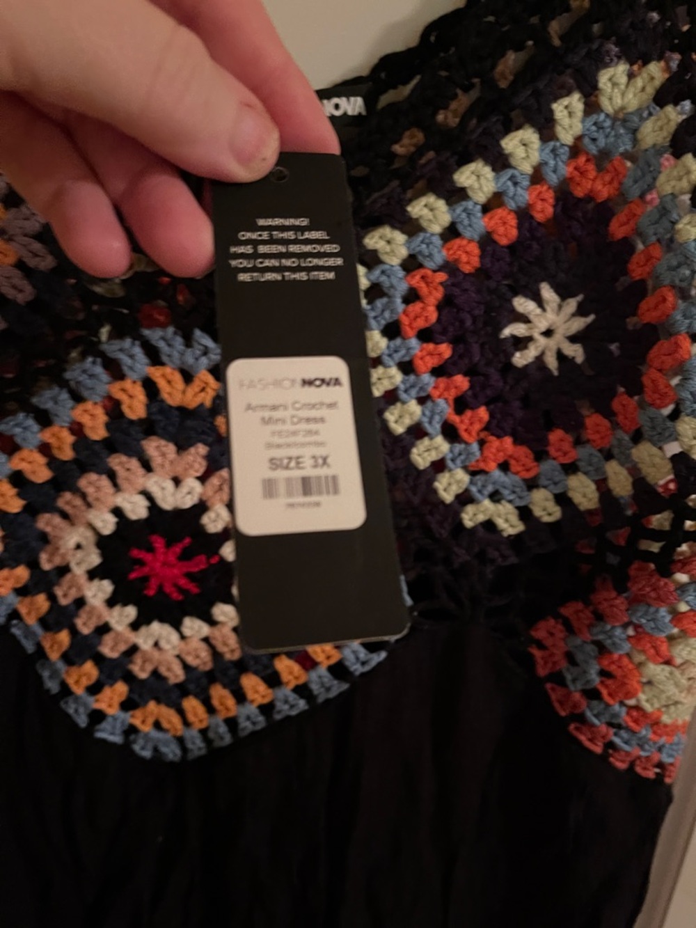 Fashion Nova Black Crochet Accent Slip Dress - Picture 2 of 6